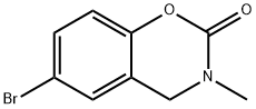 6-bromo-3-methyl-3,4-dihydro-2H-benzo[e][1,3]oxazin-2-one 结构式