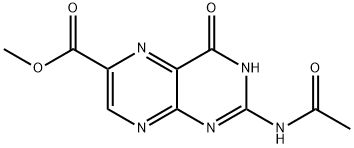 2-Acetylamino-3,4-dihydro-4-oxopteridine-6-carboxylic acid methyl ester 结构式