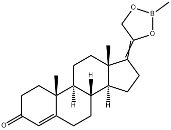 20,21-(Methylboranediylbisoxy)pregna-4,17(20)-dien-3-one 结构式