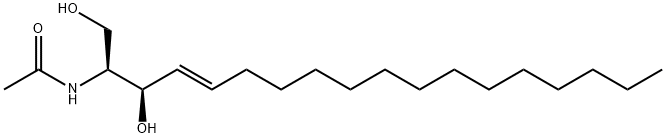 N-乙酰基神经鞘氨醇 结构式