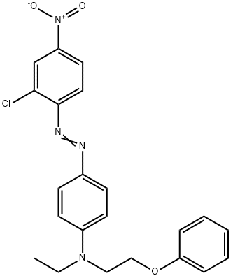 4-[(2-氯-4-硝基苯基)偶氮]-N-乙基-N-(2-苯氧基乙基)苯胺 结构式