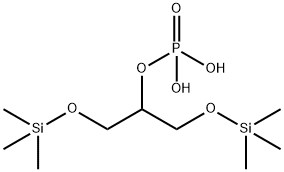 Phosphoric acid 2-trimethylsilyloxy-1-[(trimethylsilyloxy)methyl]ethylbis(trimethylsilyl) ester 结构式