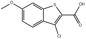 3-氯-6-甲氧基-苯并噻吩-2-羧酸 结构式