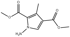 1-氨基-3-甲基吡咯-2,4-二羧酸二甲酯 结构式