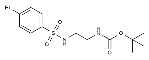 2-(4-溴苯基磺酰氨基)乙基氨基甲酸叔丁酯 结构式