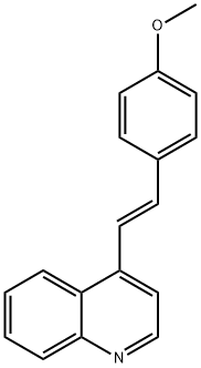 Quinoline, 4-[2-(4-methoxyphenyl)ethenyl]-, (E)- 结构式