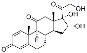 (16α)-9-Fluoro-16,17,21-trihydroxy-pregna-1,4-diene-3,11,20-trione 结构式