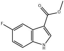 5-氟-1H-吲哚-3-羧酸甲酯 结构式