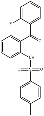N-[o-(o-fluorobenzoyl)phenyl]-p-toluenesulphonamide  结构式