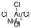 四氯金(Ⅲ)酸铵 结构式