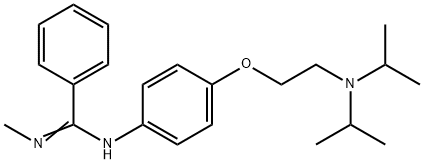 N-[p-[2-(Diisopropylamino)ethoxy]phenyl]-N'-methylbenzamidine 结构式