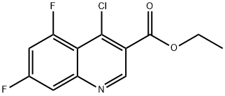 4-氯-5,7-二氟喹啉-3-甲酸乙酯 结构式