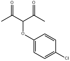 3-(4-氯苯氧基)戊烷-2,4-二酮 结构式