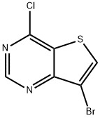 7-溴-4-氯噻酚并[3,2-D]嘧啶 结构式