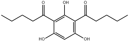 1,1'-(2,4,6-Trihydroxy-m-phenylene)di-1-pentanone 结构式