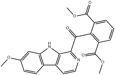 2-[(7-Methoxy-9H-pyrido[3,4-b]indol-1-yl)carbonyl]-1,3-benzenedicarboxylic acid dimethyl ester 结构式
