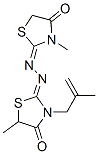 5-Methyl-3-(2-methylallyl)-2,4-thiazolidinedione 2-[(3-methyl-4-oxothiazolidin-2-ylidene)hydrazone] 结构式