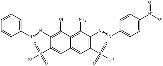 4-amino-5-hydroxy-3-[(4-nitrophenyl)azo]-6-(phenylazo)naphthalene-2,7-disulphonic acid  结构式
