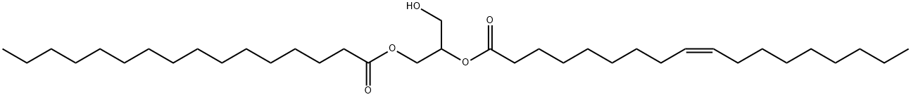 1-palmitoyl-2-oleoyl-sn-glycerol 结构式