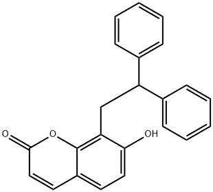 8-(2,2-Diphenylethyl)-7-hydroxy-2H-1-benzopyran-2-one 结构式