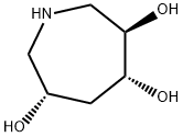 1H-Azepine-3,4,6-triol, hexahydro-, (3R,4R,6S)- (9CI) 结构式