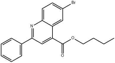 butyl 6-bromo-2-phenyl-4-quinolinecarboxylate 结构式