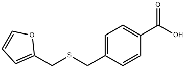 4-(呋喃-2-基甲基硫基甲基)-苯甲酸 结构式