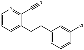 3-[2-(3-氯苯基)乙基]-2-吡啶甲腈 结构式