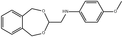 (5,9-DIHYDRO-6,8-DIOXA-BENZOCYCLOHEPTEN-7-YL-METHYL)-(4-METHOXY-PHENYL)-AMINE 结构式