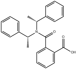 N,N-双[(R)-(+)-1-苯基乙基]邻氨甲酰苯甲酸 结构式