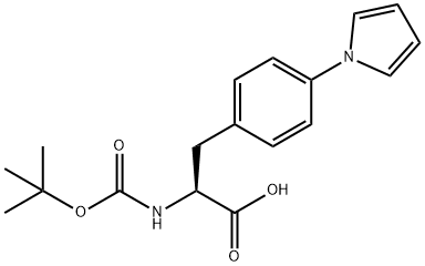 N-(叔丁氧基羰基)-3-(4-(1-吡咯)苯基)-L-丙氨酸 结构式