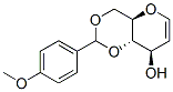 4,6-O-(4-甲氧基苄烯)-D-己烯糖 结构式