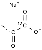 丙酮酸-1,2-13C2 钠盐 结构式