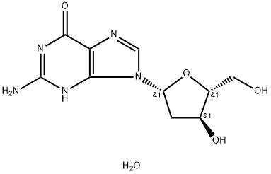 2'-脱氧鸟苷一水合物 结构式