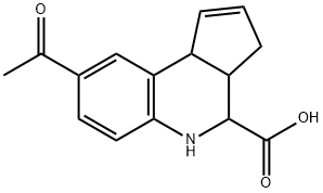 8-ACETYL-3A,4,5,9B-TETRAHYDRO-3 H-CYCLOPENTA[ C ]QUINOLINE-4-CARBOXYLIC ACID 结构式
