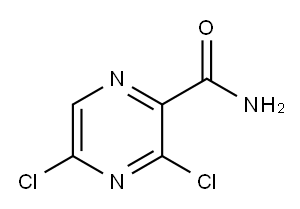3,5-二氯吡嗪-2-甲酰胺 结构式