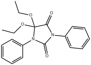 5,5-DIETHOXY-1,3-DIPHENYL-2,4-IMIDAZOLIDINEDIONE 结构式