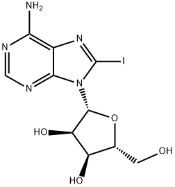 8-碘腺苷 结构式