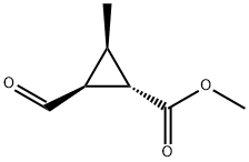 Cyclopropanecarboxylic acid, 2-formyl-3-methyl-, methyl ester, (1S,2S,3R)- (9CI) 结构式