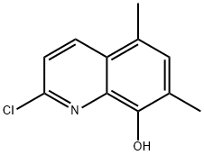 2-氯-5,7-二甲基喹啉-8-醇 结构式