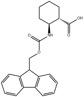 N-芴甲氧羰基-(1S,2S)-2-氨基环己烷羧酸 结构式