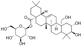 (2ALPHA,3BETA,19ALPHA)-2,3,19-三羟基齐墩果-12-烯-28-羧酸 BETA-D-吡喃葡萄糖基酯 结构式