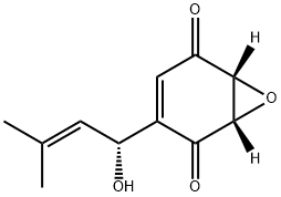 (1S,6R)-3-[(R)-1-Hydroxy-3-methyl-2-butenyl]-7-oxabicyclo[4.1.0]hept-3-ene-2,5-dione 结构式