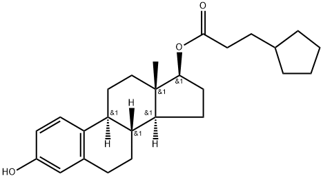 环戊丙酸雌二醇 结构式