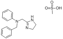 2-(N-苄基苯胺基甲基)-2-咪唑啉 结构式