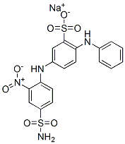 6-苯胺基-N-(2-硝基-4-磺酰苯基)间氨基苯磺酸钠盐 结构式