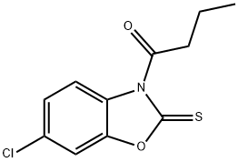1-(6-Chloro-2-thioxo-2,3-dihydrobenzo[d][1,3]oxazol-3-yl)-1-butanone 结构式