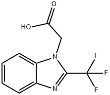 2-三氟甲基苯并咪唑-1-基乙酸 结构式