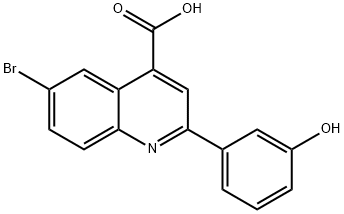 6-溴-2-(3-羟基-苯基)-喹啉-4-羧酸 结构式