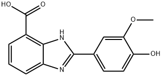 2-(4-HYDROXY-3-METHOXY-PHENYL)-1H-BENZOIMIDAZOLE-4-CARBOXYLIC ACID 结构式
